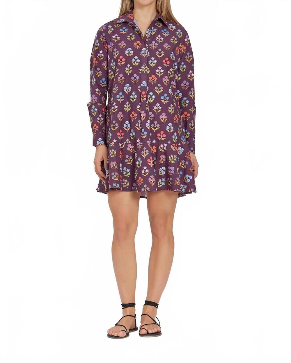 NEW LIVRO the polly shirt dress in holiday flowers